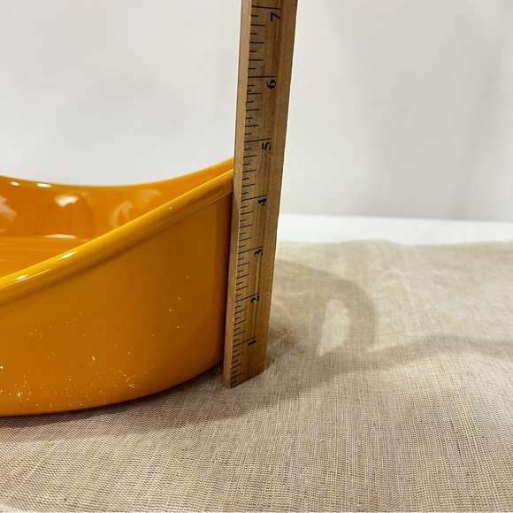 Rachel Ray 4 Quart Oval Baker Dish Yellow Mustard Stoneware Glazed Glassy - Picture 8 of 12